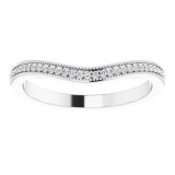 14K White .07 CTW Diamond Matching Band photo 3