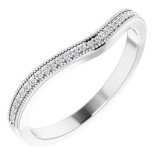 14K White .07 CTW Diamond Matching Band photo