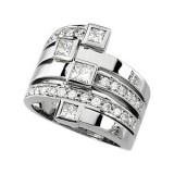 14K White 1 1/3 CTW Diamond Right Hand Ring photo 2