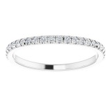 14K White 1/5 CTW Diamond Matching Band photo 3