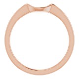 14K Rose Band for 6.5 mm Engagement Ring photo 2