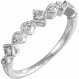 14K White 1/5 CTW Diamond Anniversary Band photo