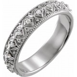 14K White 1/6 CTW Diamond Anniversary Band photo