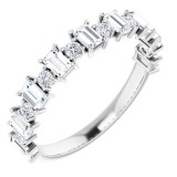 14K White 7/8 CTW Diamond Anniversary Band photo