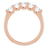 14K Rose 1 CTW Diamond Anniversary Band photo 2