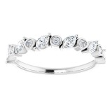 14K White 3/8 CTW Diamond Anniversary Band photo 3