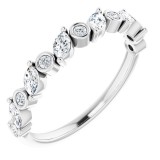 14K White 3/8 CTW Diamond Anniversary Band photo