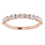 14K Rose 3/8 CTW Diamond Anniversary Band photo 3