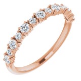 14K Rose 3/8 CTW Diamond Anniversary Band photo