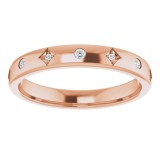 14K Rose 1/10 CTW Diamond Anniversary Band photo 3