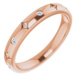 14K Rose 1/10 CTW Diamond Anniversary Band photo