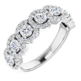 14K White 1 1/5 CTW Diamond Anniversary Band photo