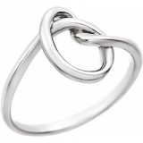 14K White Knot Design Ring photo 3