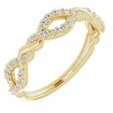 14K Yellow 1/5 CTW Diamond Twisted Anniversary Band photo