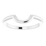 14K White Matching Band for 6.5 mm Engagement Ring photo 3