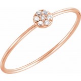 14K Rose .04 CTW Diamond Petite Circle Ring photo