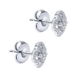 14k White Gold Gabriel & Co. Diamond Stud Earrings photo 2