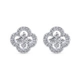 14k White Gold Gabriel & Co. Diamond Stud Earrings photo