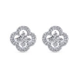 14k White Gold Gabriel & Co. Diamond Stud Earrings photo