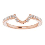 14K Rose 1/4 CTW Diamond Matching Band photo 3