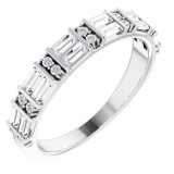 14K White 1/2 CTW Diamond Anniversary Band photo