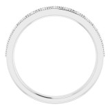 14K White 1/4 CTW Diamond Milgrain Anniversary Band photo 2