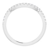 14K White 1/4 CTW Diamond Band for 5.8 mm Round Ring photo 2