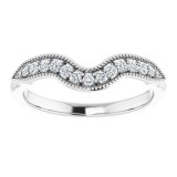 14K White 1/6 CTW Diamond Matching Band photo 3