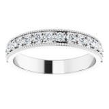 14K White 3/8 CTW Diamond Anniversary Band photo 3