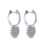 14k White Gold Gabriel & Co. Diamond Drop Earrings photo 2