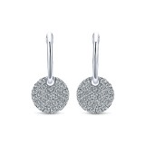 14k White Gold Gabriel & Co. Diamond Drop Earrings photo