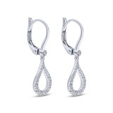 14k White Gold Gabriel & Co. Diamond Drop Earrings photo 2