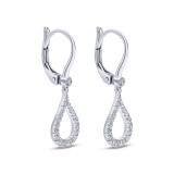 14k White Gold Gabriel & Co. Diamond Drop Earrings photo 2