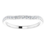 14K White 1/4 CTW Diamond Matching Band photo 3