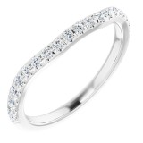 14K White 1/4 CTW Diamond Matching Band photo