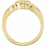 14K Yellow 9.7x8 mm Oval Signet Ring photo 4