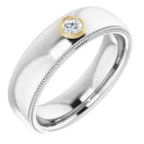 14K White & Yellow 1/6 CTW Diamond Ring photo