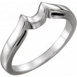 14K White Band for 6.5 mm Round Ring photo