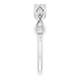14K White 1/10 CTW Diamond Geometric Anniversary Band photo 4