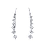 14k White Gold Gabriel & Co. Diamond Earcuffs Earrings photo