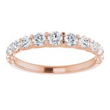 14K Rose 3/4 CTW Diamond Anniversary Band photo 3