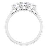 14K White 4.1 mm Round 3/4 CTW Diamond Engagement Ring photo 2