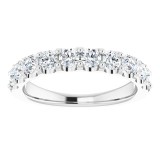 14K White 1 CTW Diamond Anniversary Band photo 3