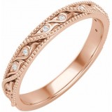 14K Rose .05 CTW Diamond Anniversary Band photo