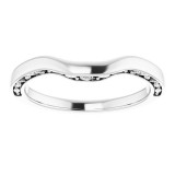 14K White Floral Matching Band photo 3