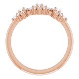 14K Rose 3/8 CTW Diamond Anniversary Band photo 2