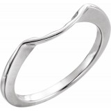 14K White Matching Band for 5.8 mm Ring photo