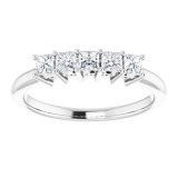 14K White 2.5x2.5 mm Square 1/2 CTW Diamond Anniversary Band photo 3