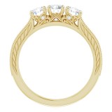 14K Yellow 4.1 mm Round 7/8 CTW Diamond Anniversary Band photo 2