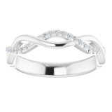 14K White 1/8 CTW Diamond Anniversary Band photo 3